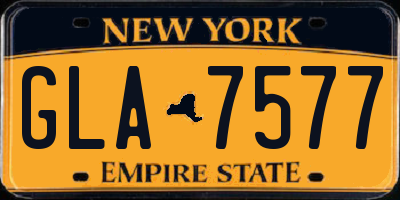 NY license plate GLA7577