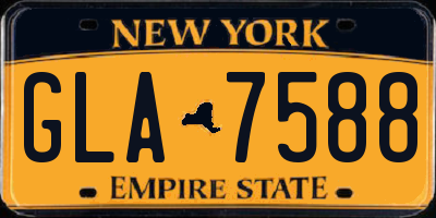 NY license plate GLA7588