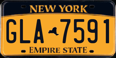 NY license plate GLA7591