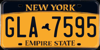 NY license plate GLA7595