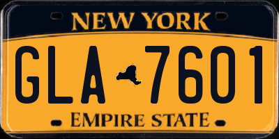 NY license plate GLA7601