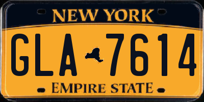 NY license plate GLA7614