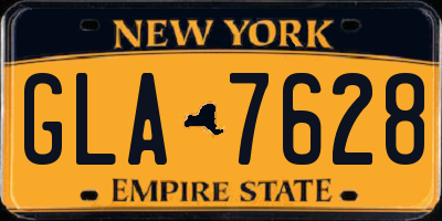 NY license plate GLA7628