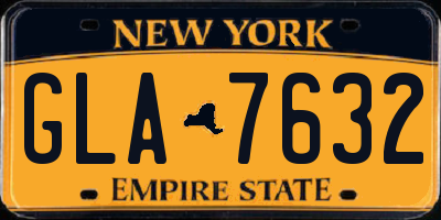 NY license plate GLA7632