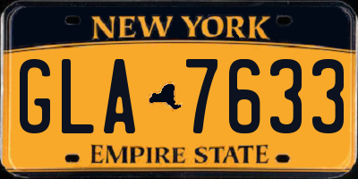 NY license plate GLA7633