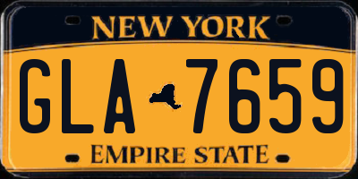 NY license plate GLA7659