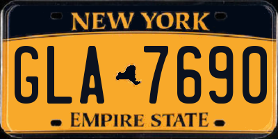 NY license plate GLA7690