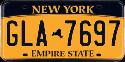 NY license plate GLA7697