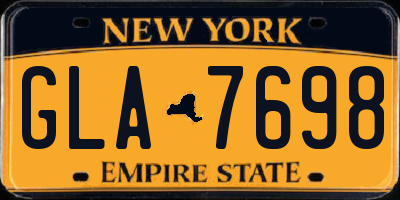 NY license plate GLA7698