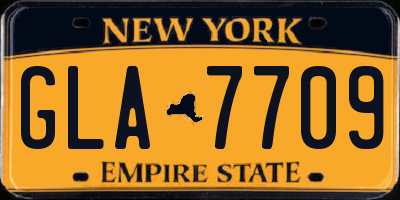 NY license plate GLA7709