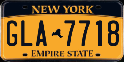 NY license plate GLA7718