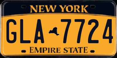 NY license plate GLA7724