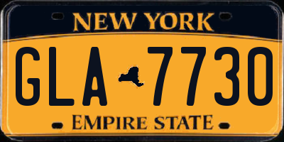 NY license plate GLA7730