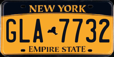 NY license plate GLA7732