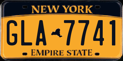 NY license plate GLA7741