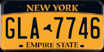 NY license plate GLA7746