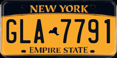 NY license plate GLA7791