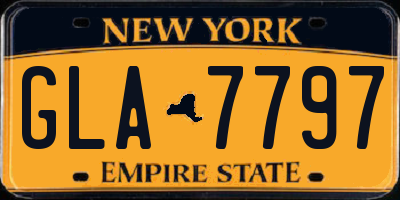 NY license plate GLA7797