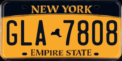 NY license plate GLA7808