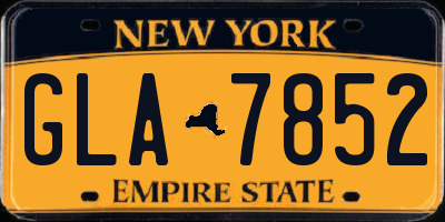 NY license plate GLA7852