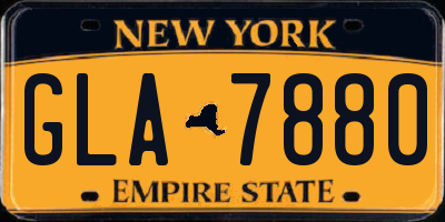 NY license plate GLA7880