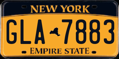 NY license plate GLA7883