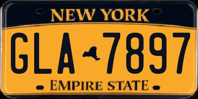 NY license plate GLA7897