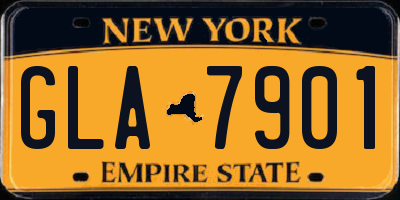 NY license plate GLA7901
