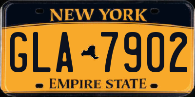 NY license plate GLA7902