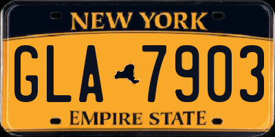 NY license plate GLA7903