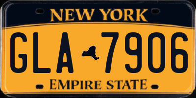 NY license plate GLA7906