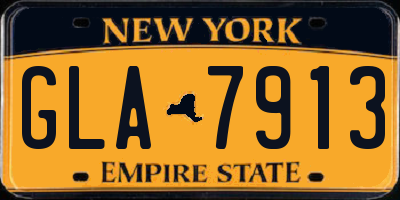 NY license plate GLA7913