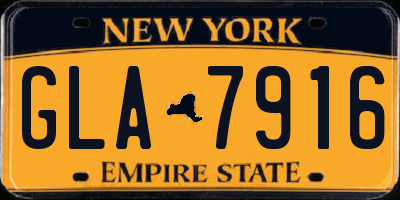 NY license plate GLA7916