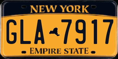 NY license plate GLA7917