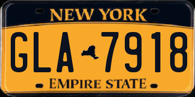 NY license plate GLA7918