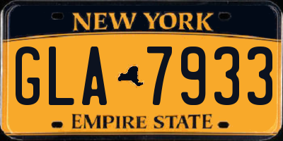 NY license plate GLA7933