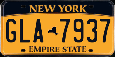 NY license plate GLA7937