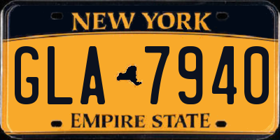 NY license plate GLA7940