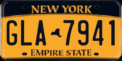 NY license plate GLA7941
