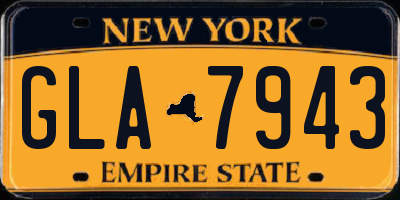 NY license plate GLA7943