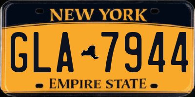 NY license plate GLA7944