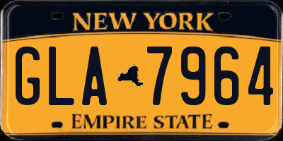 NY license plate GLA7964