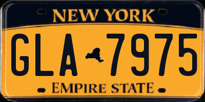 NY license plate GLA7975