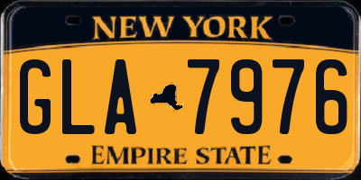 NY license plate GLA7976