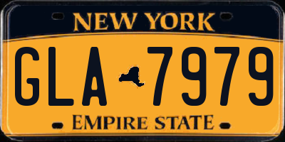 NY license plate GLA7979