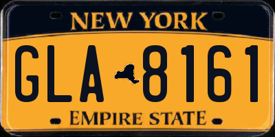 NY license plate GLA8161
