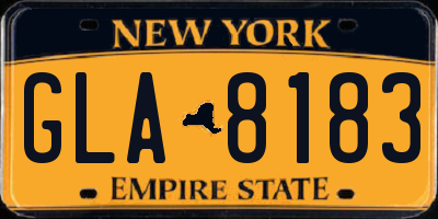 NY license plate GLA8183