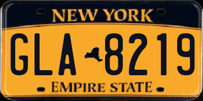 NY license plate GLA8219