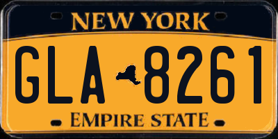 NY license plate GLA8261