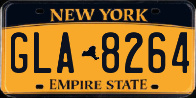 NY license plate GLA8264